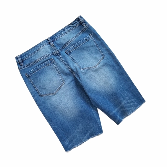 Blue Faith High Rise Distressed Denim Shorts. - Picture 4 of 5